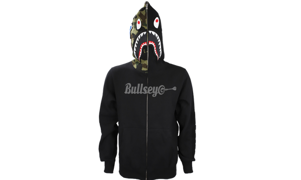 Bape Shark Velcro Black Zip-Up Hoodie-Bullseye Sneaker emulate Boutique