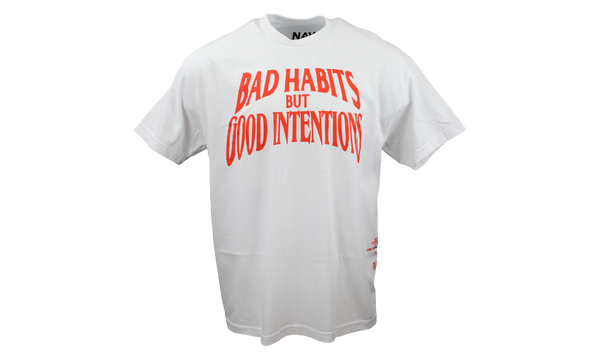 Vlone x Nav "Bad Habits" White T-Shirt-Bullseye Sneaker emulate Boutique