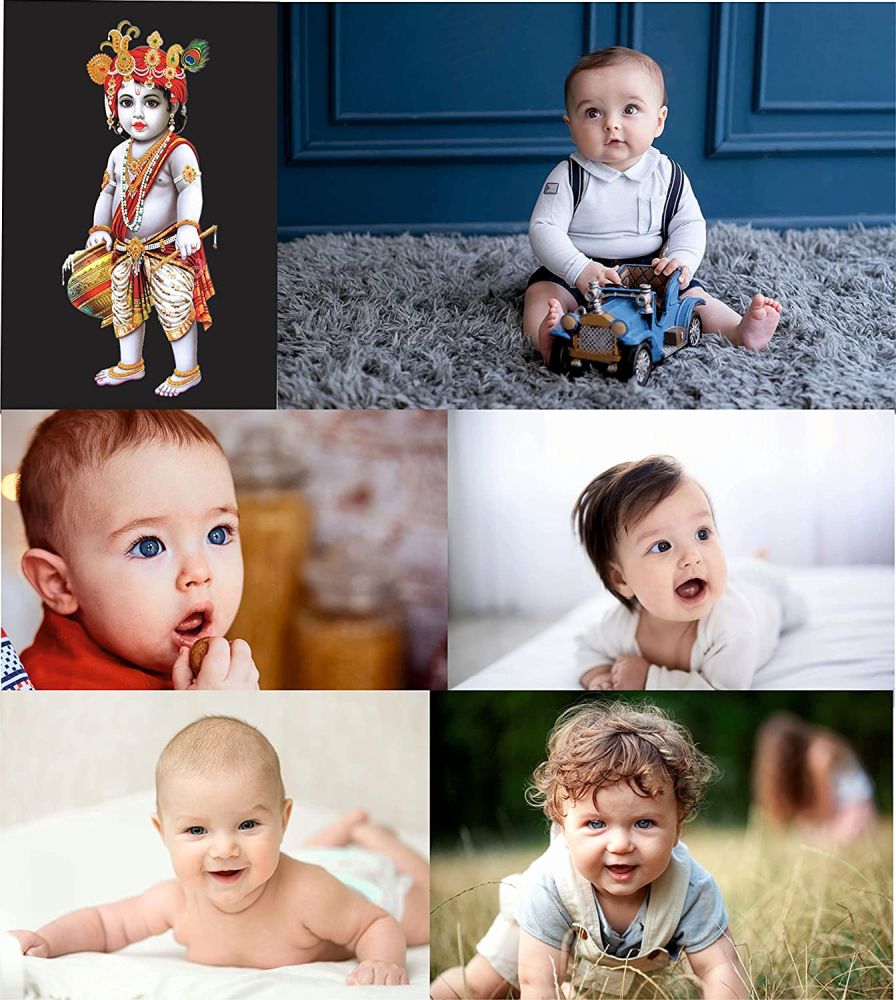 Set of 6 Cute Baby HD Posters Multi Color, 12X18 Inch (Gloss ...