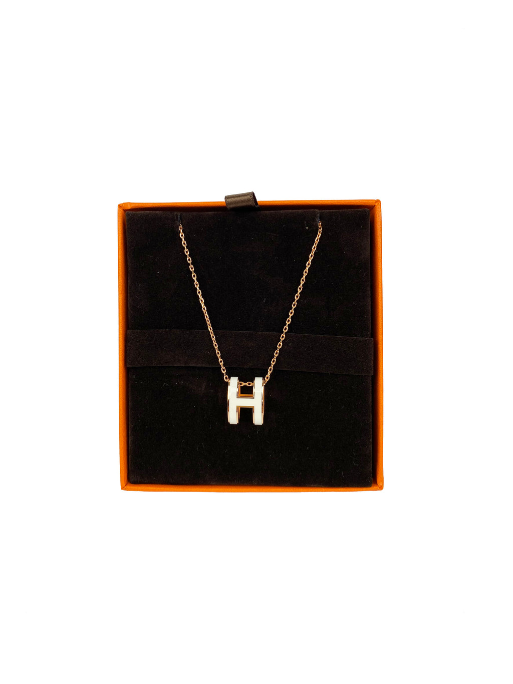 hermes necklace white