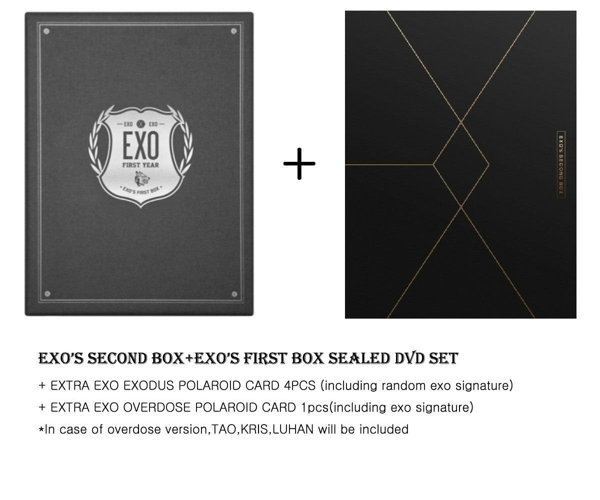 EXO's SECOND BOX+EXO's First Box SEALED DVD SET [BRAND NEW, KOREA VERS