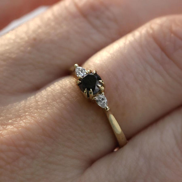 black diamond emma engagement ring