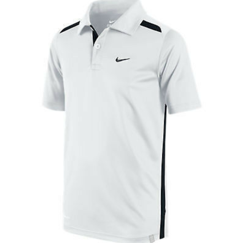 Boys Nike Court Tennis Polo (White/Black) – Mason's
