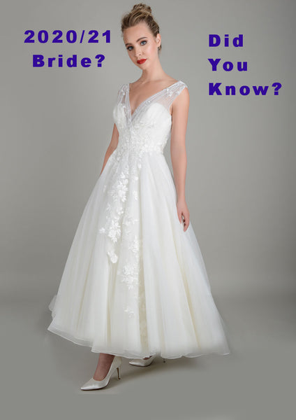 Did you know? 4 out of 5 brides to be don't realise how long they need to allow to look for and have their dress made!