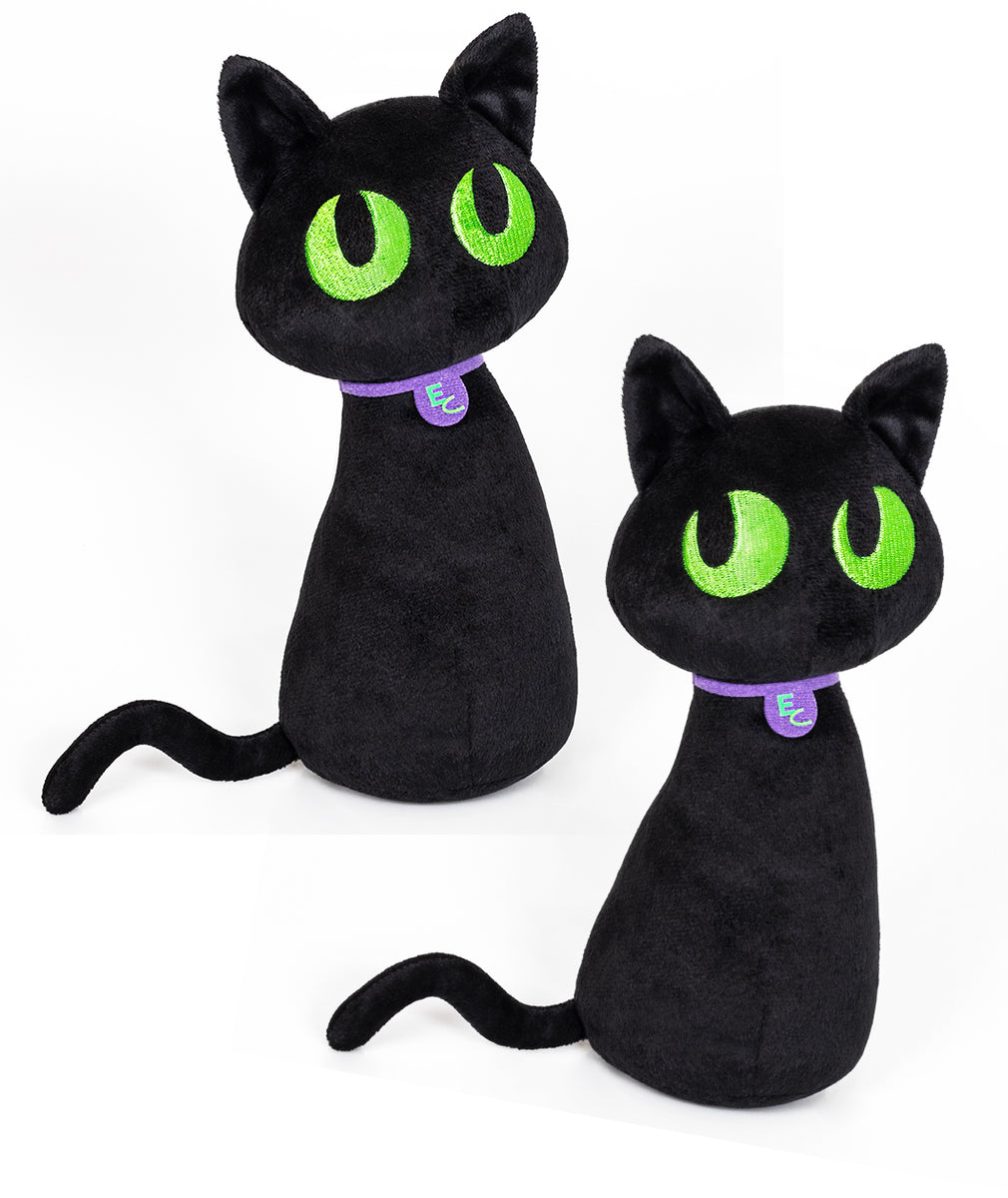 black cat plushie