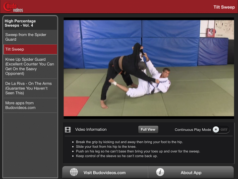 Breakthrough Jiu Jitsu Concepts Vol 4 - ipad landscape menu screen image