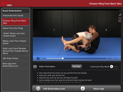 No Gi Blueprint - Guard Submissions by Keenan Cornelius Vol 2 - ipad landscape menu image