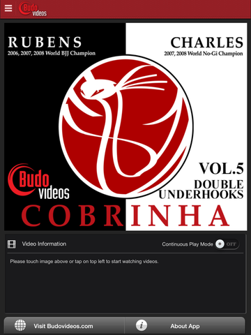 Cobrinha BJJ Vol 5 - Double Underhooks - ipad main title screen image