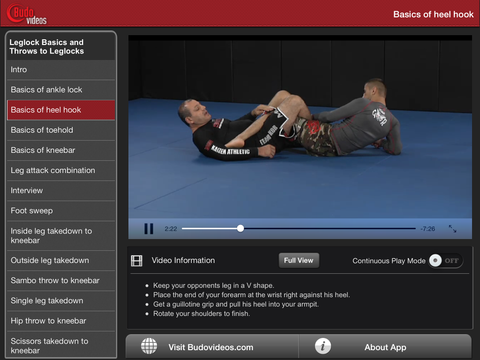 Gokor Leglock Encyclopedia Vol. 1 - Throws and Leglocks - ipad landscape menu image