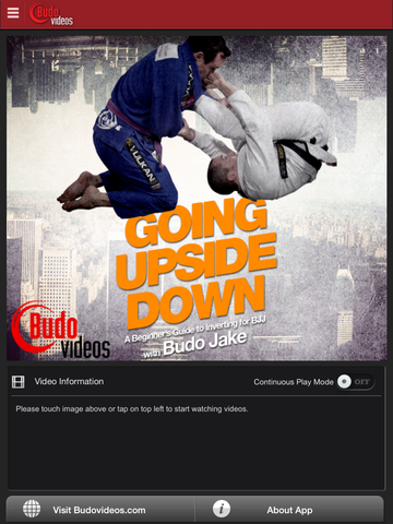 Going Upside Down - A Beginners Guide to Inverting for BJJ by Budo Jake - ipad main title screen image