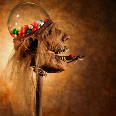 Scary Shrunken Head Gumball Machine