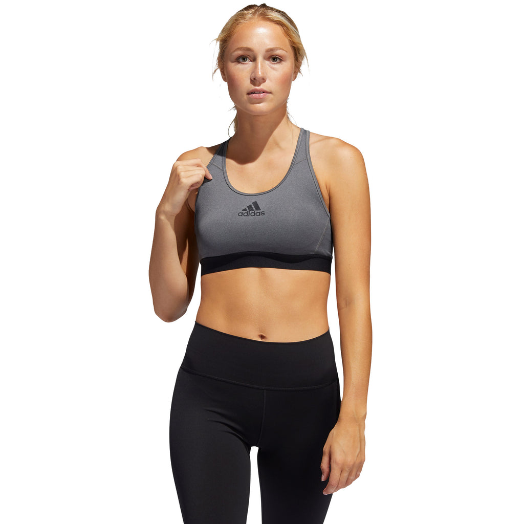 Adidas Dont Rest Alphaskin Padded Grey Womens Sports Bra | Skates.com