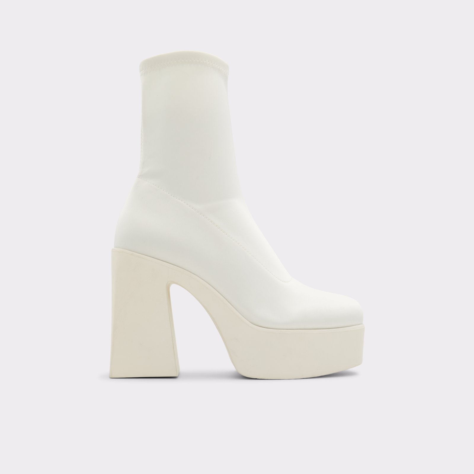 Aldo Women’s Block Heeled Boots Grandstep (White-Bone)