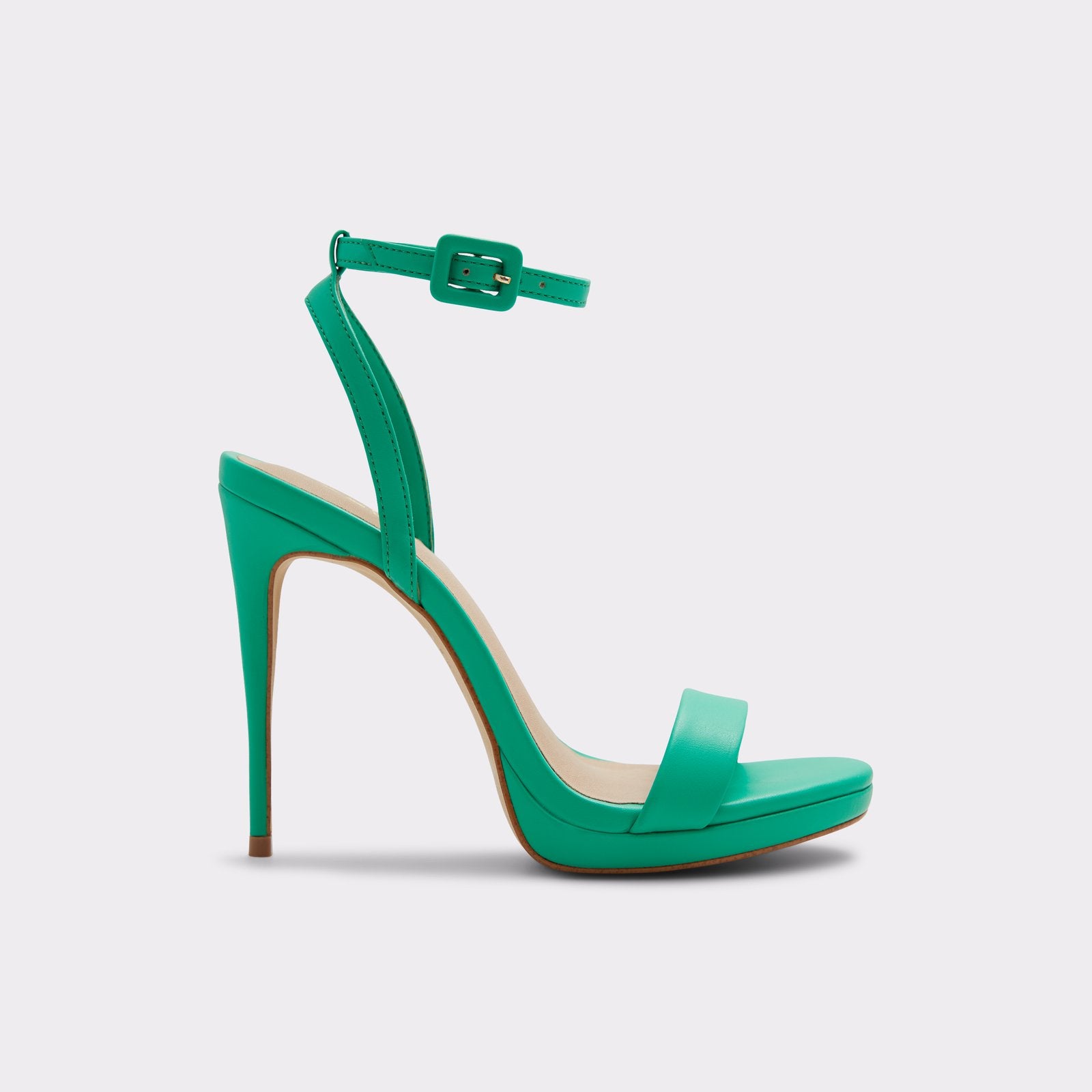 Aldo Women’s Pillow Walk Comfortable Stiletto Heeled Sandals Kat (Dark Green)