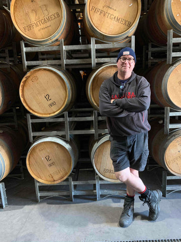 Stu Bourne the Winemaker and Forklift Driver