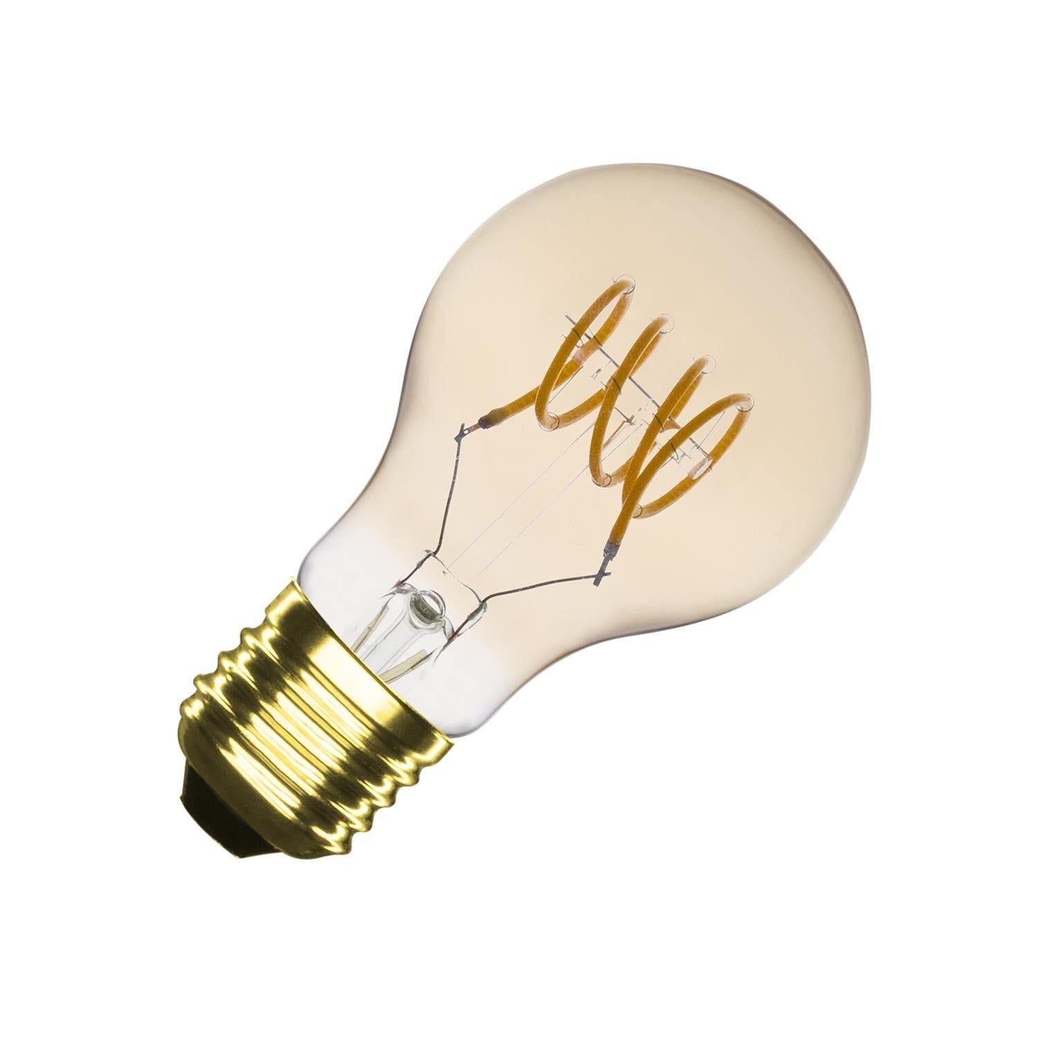 contant geld Disciplinair Verkeerd A60 E27 4W Classic Spiral gouden gloeidraad LED lamp (dimbaar) —  Ledshopper.nl