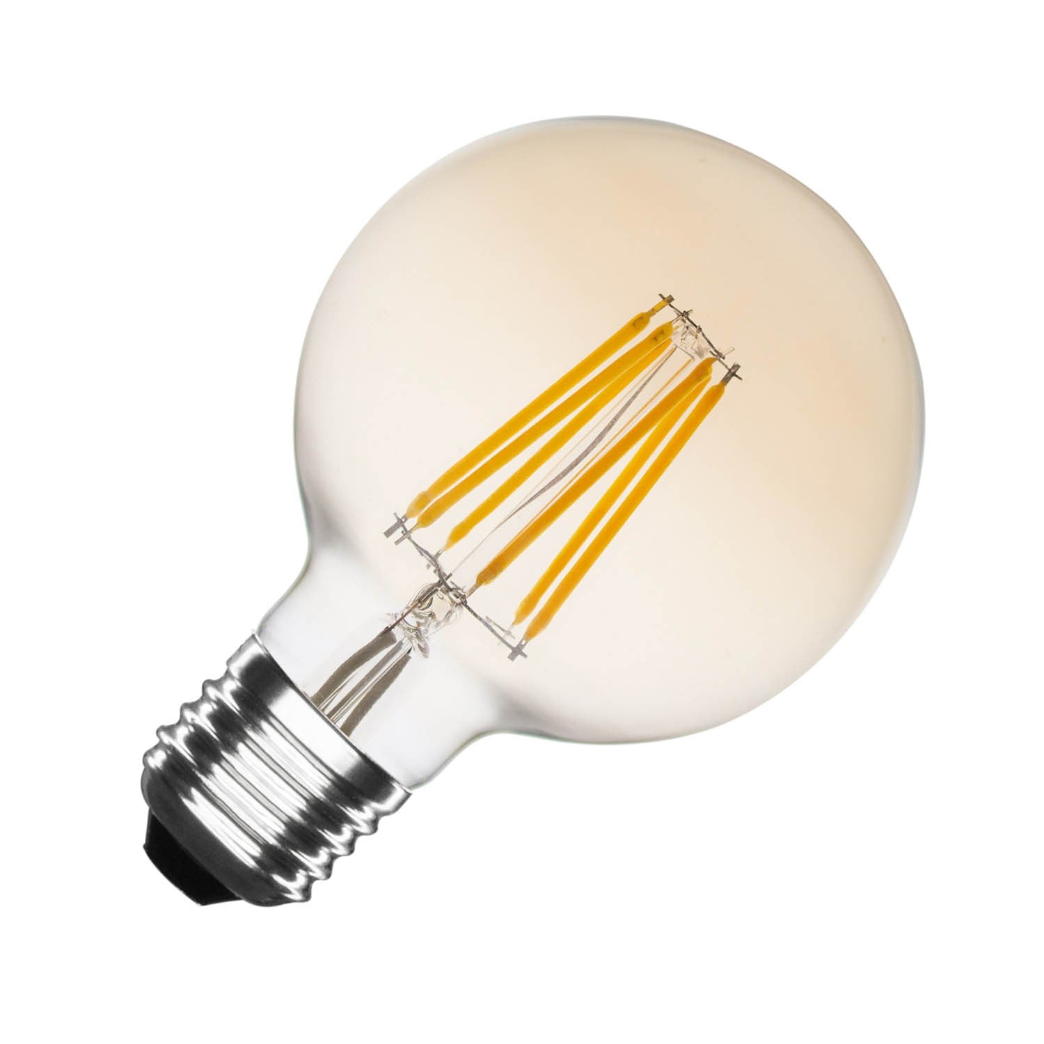 schijf Geurig marionet G95 E27 6W gouden planeet filament LED lamp (dimbaar) — Ledshopper.nl