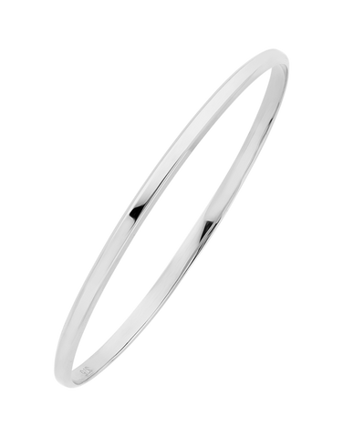 plain white gold bangle