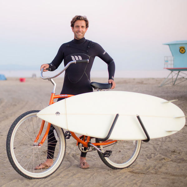 beach cruiser bike with surf rack