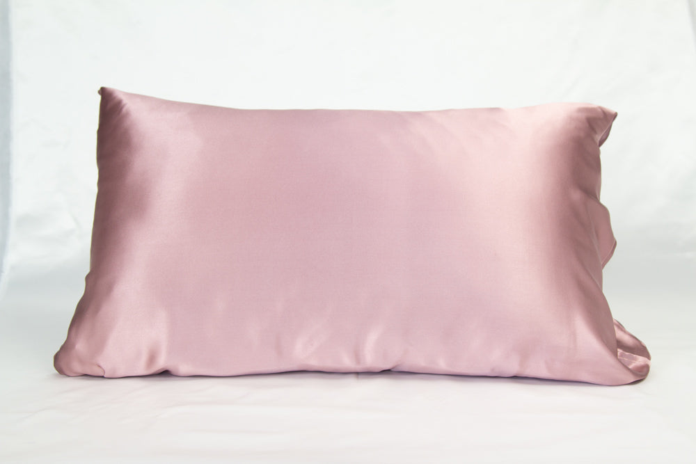 blush pink silk pillowcase