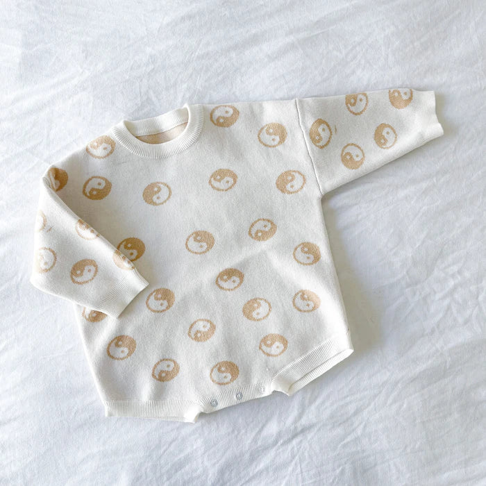 Knit Romper - Yin Yang