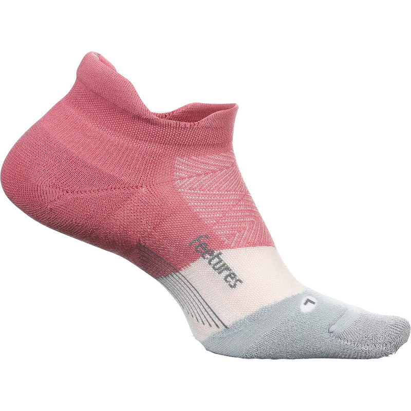 Women's Feetures Elite Max Cushion No Show Tab Socks Polychrome Pink