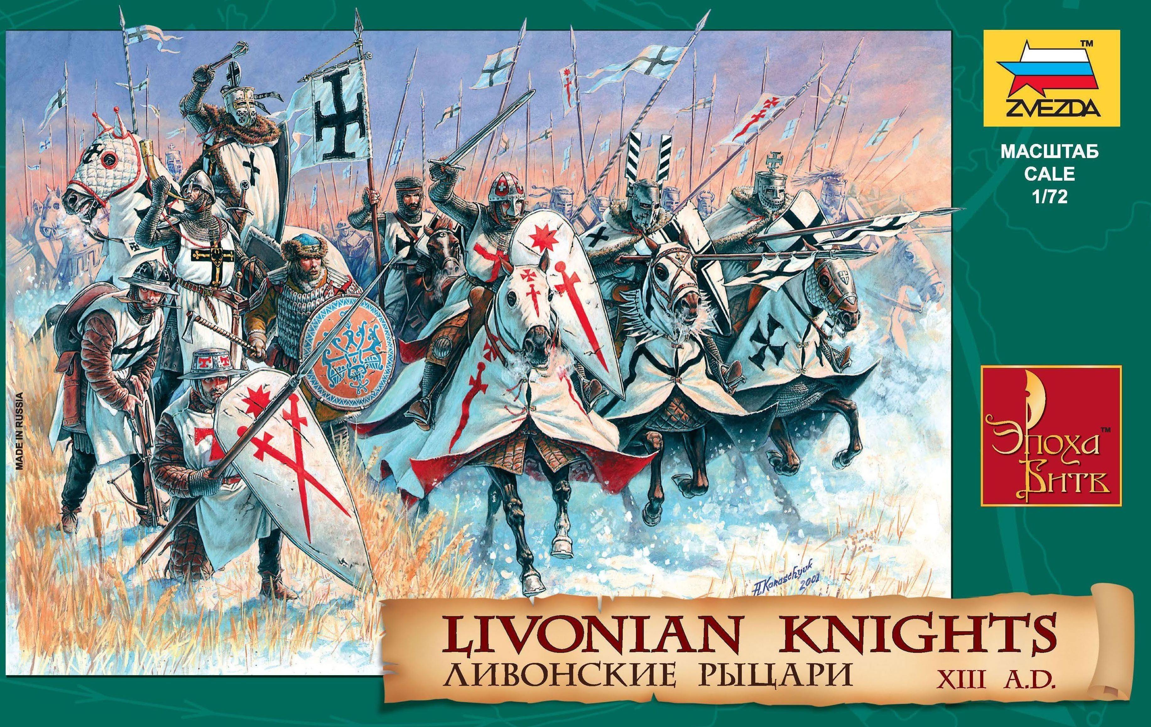 1/72 Zvezda Livonian Knights #8016 plastic MIB Medieval 