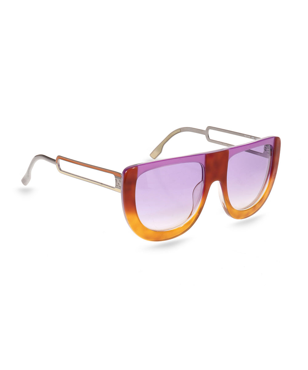 fendi havana colorblock sunglasses