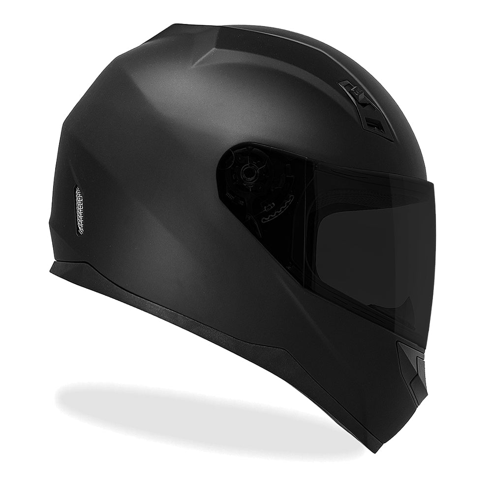 matte black motorcycle helmet