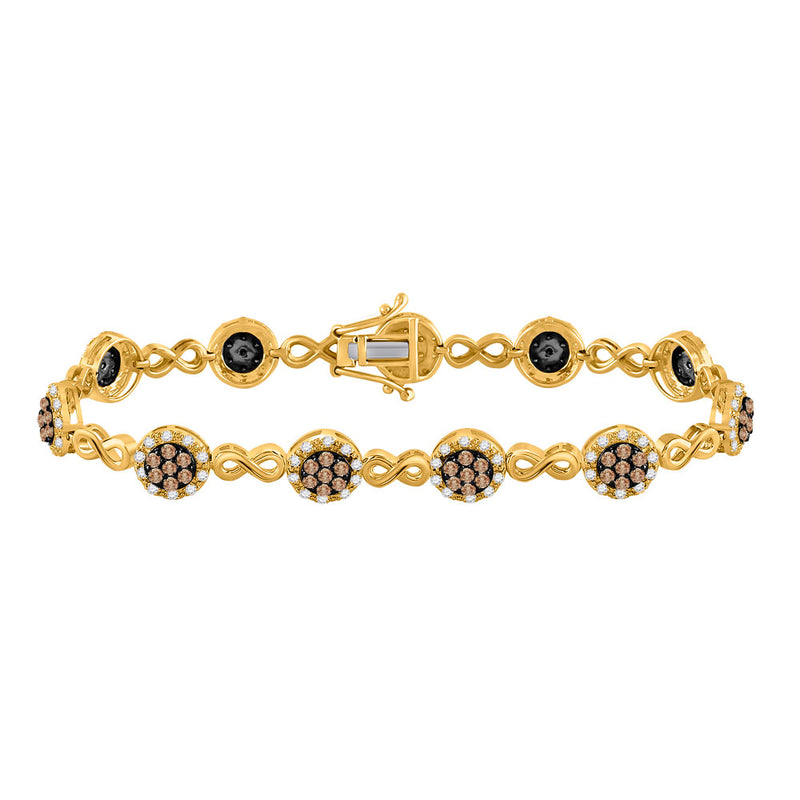 diamond infinity bracelet yellow gold