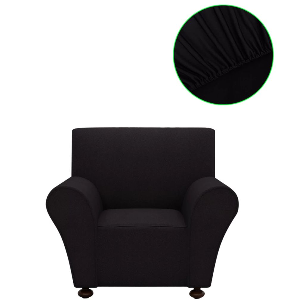 Makkelijk te begrijpen nicotine van nu af aan vidaXL Stretch meubelhoes voor fauteuil zwart polyester jersey – Jalmark