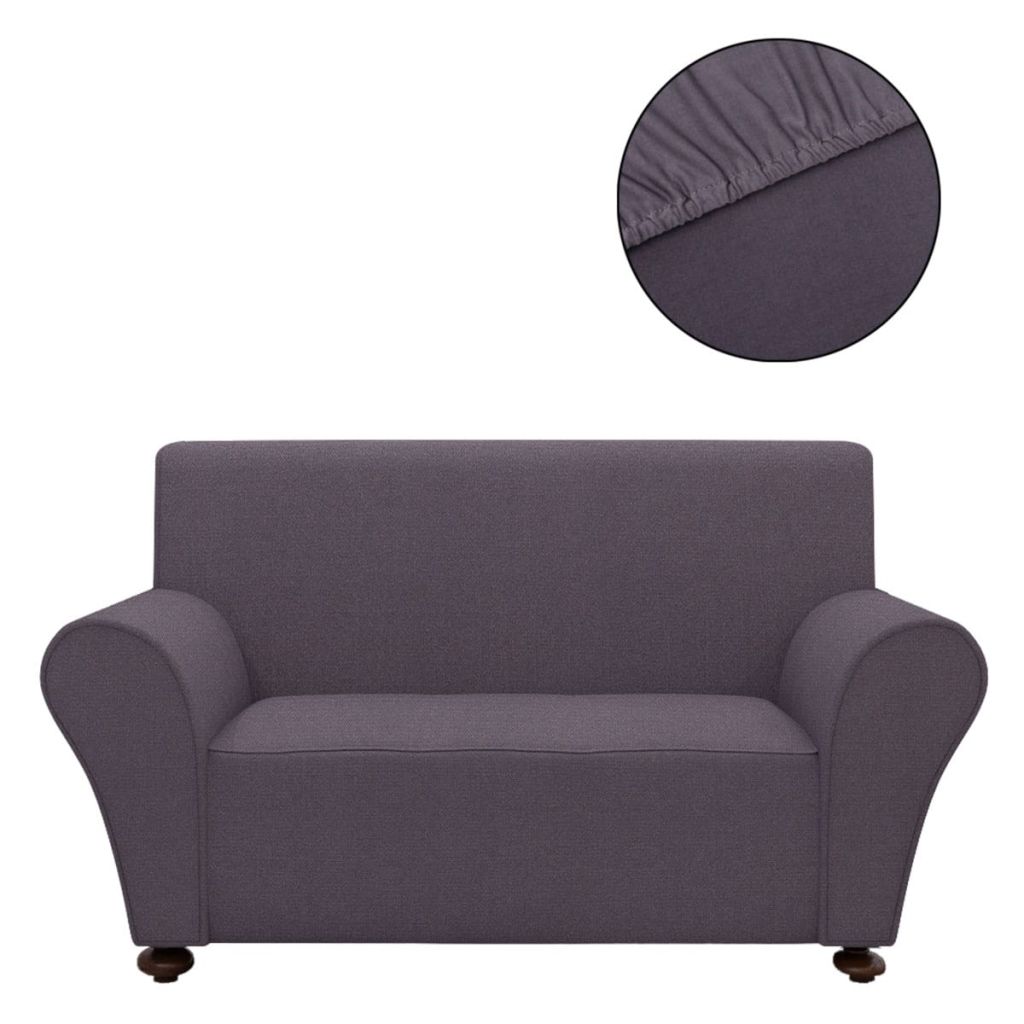 Spuug uit tweeling toezicht houden op vidaXL Stretch meubelhoes voor bank antraciet polyester jersey – Jalmark