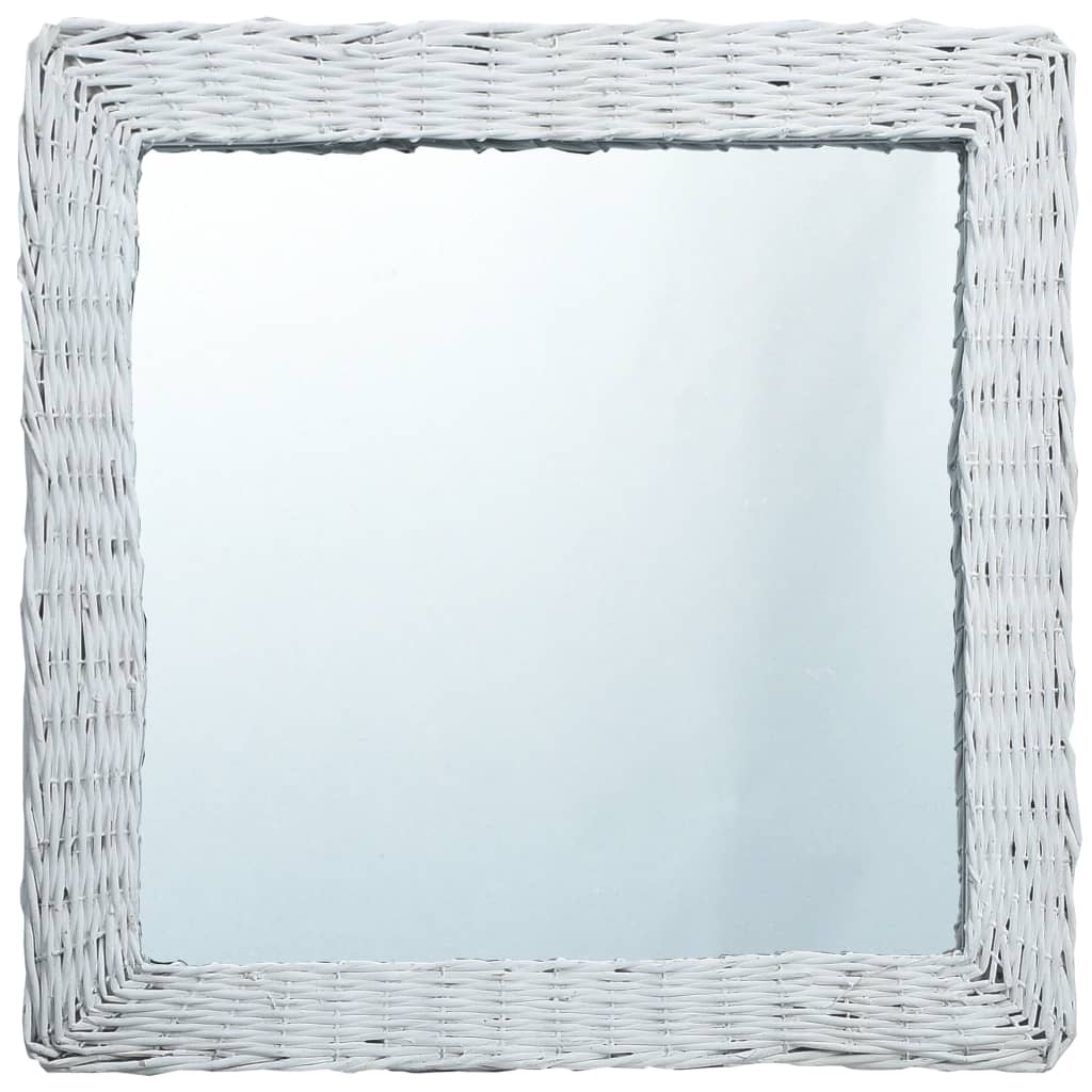 Meetbaar Vijftig tint vidaXL Spiegel 60x60 cm wicker wit – Jalmark