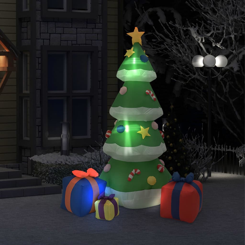 Ver weg Bier gips vidaXL Kerstdecoratie opblaasbaar kerstboom LED binnen/buiten 240 cm –  Jalmark
