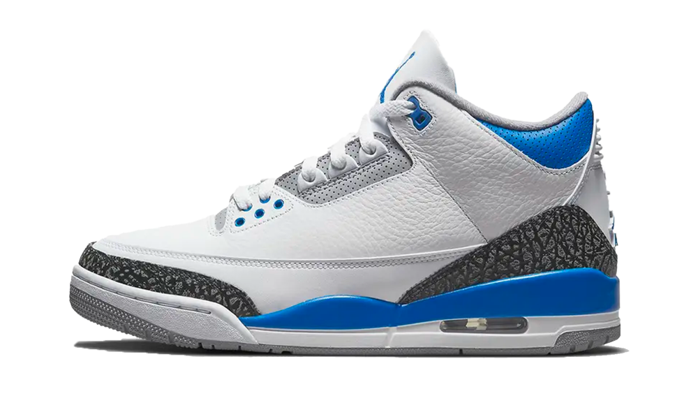 white jordans with blue bottoms