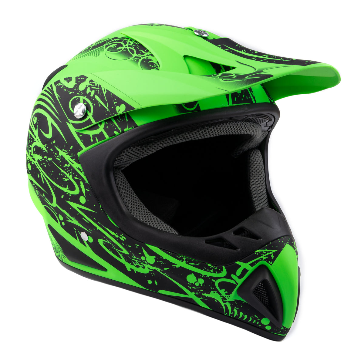 lime green dirt bike helmet