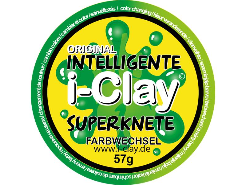 i-Clay Neon-Grün Zauberknete Knete intelligente Superknete nachtleuchtend 