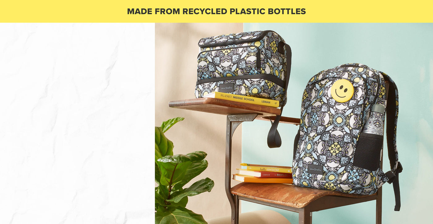 Made from recycled plastic bottles