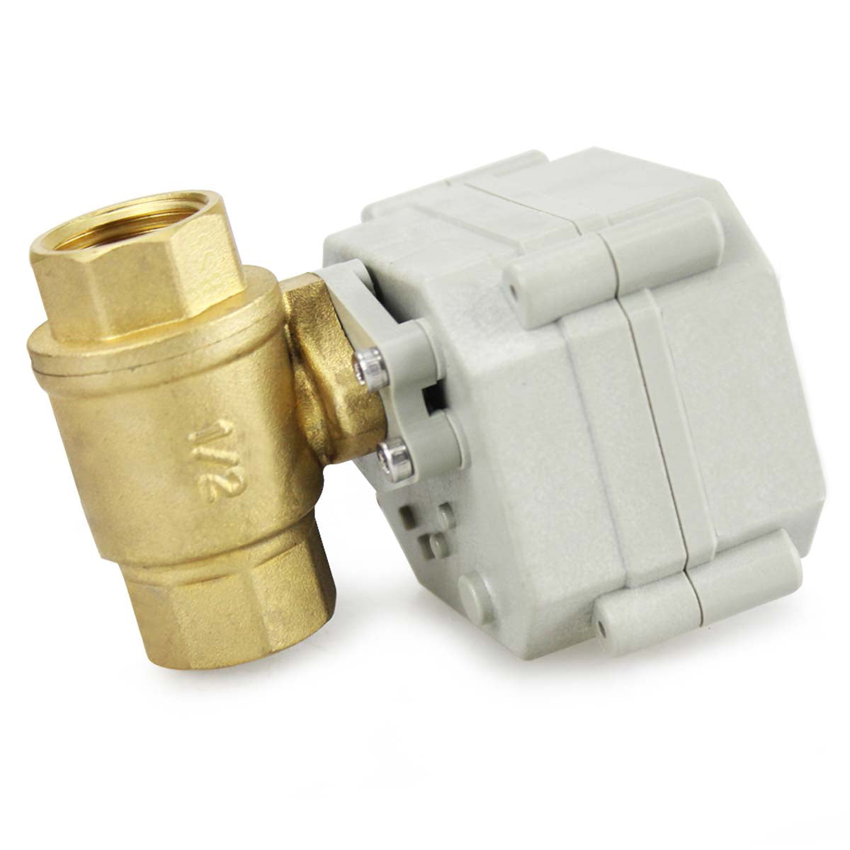 DN15 G1/2 Brass 3 Way Motorized Ball Electrical Valve for Air Conditioner DC12V ZYL-YL Motorized Ball Valve 
