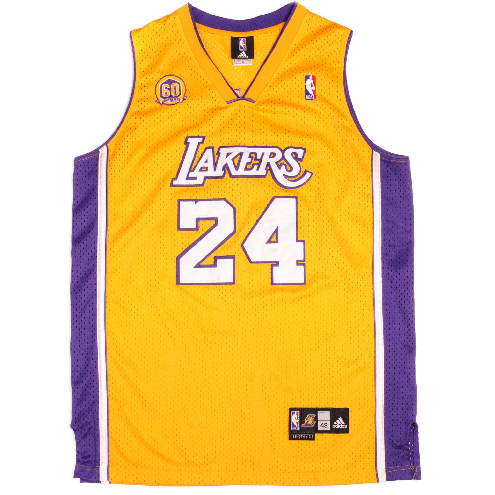 Los Angeles Lakers #8 Kobe Bryant Retro Yellow Basketball Jersey Size S XXL 