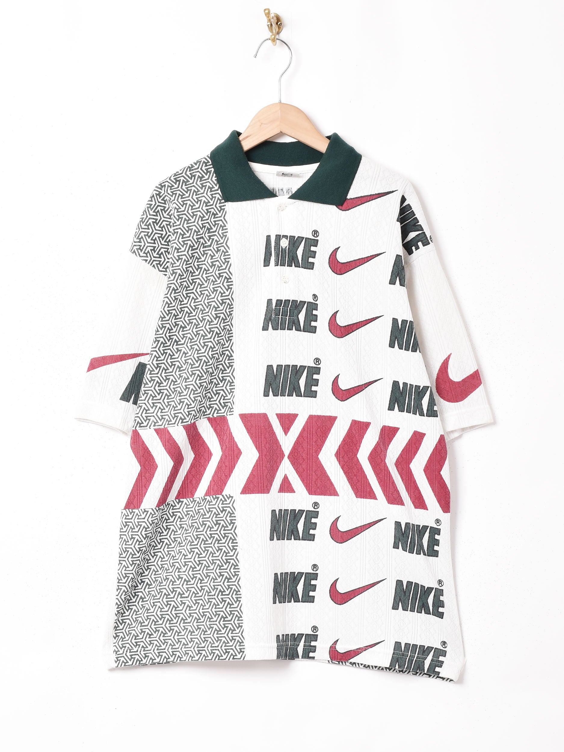 NIKE 総柄 ポロシャツ