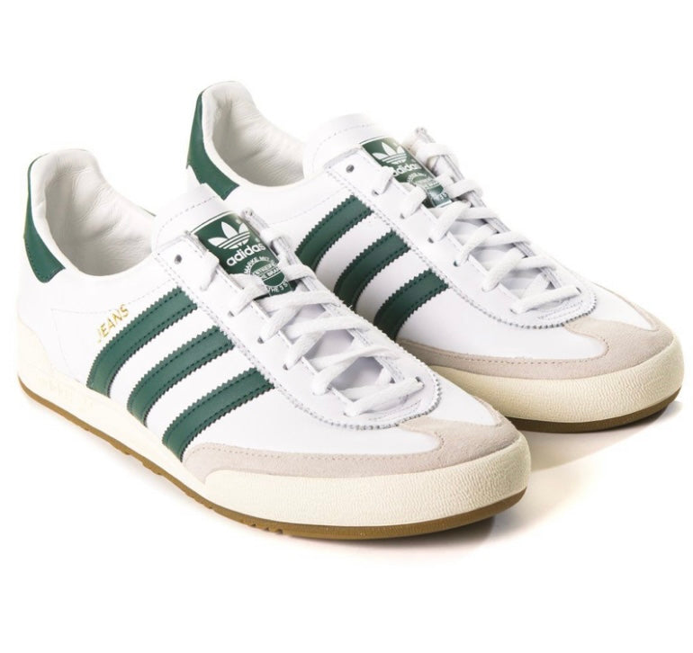 adidas jeans green and white