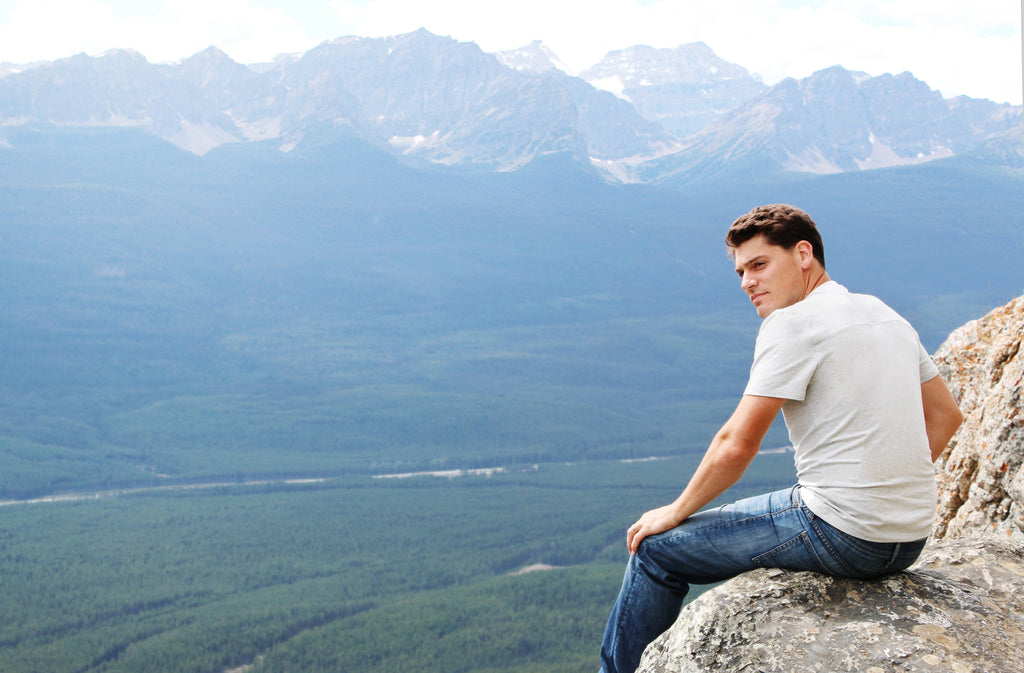 Anywhere Apparel Mens Terminus Base Tee in Banff Canada 