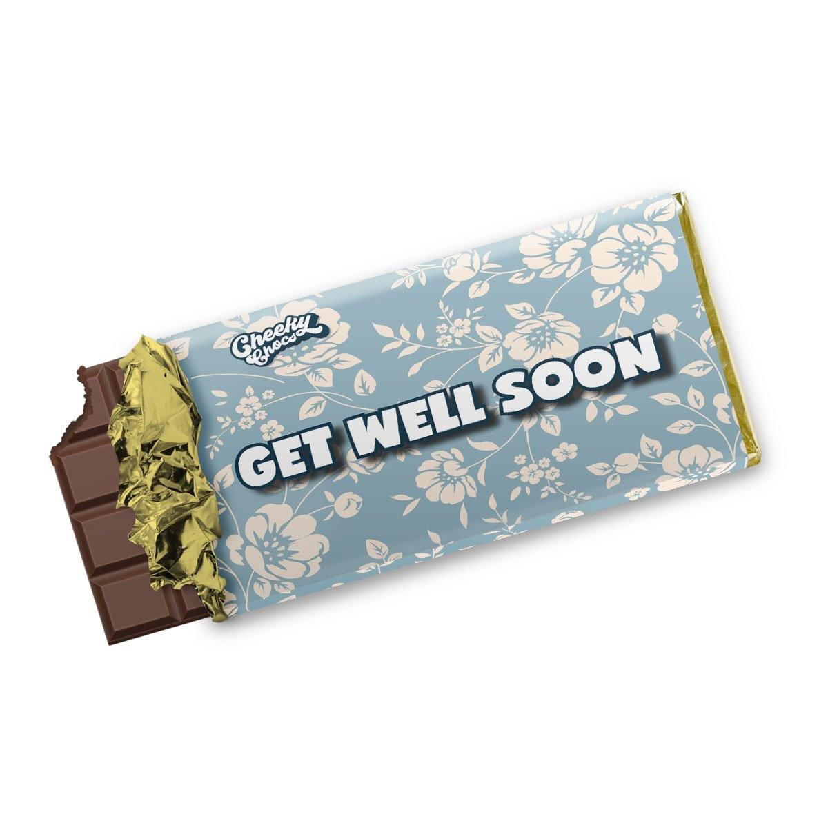 Get Well Soon Novelty Chocolate Wrapper Cheeky Chocs 5719