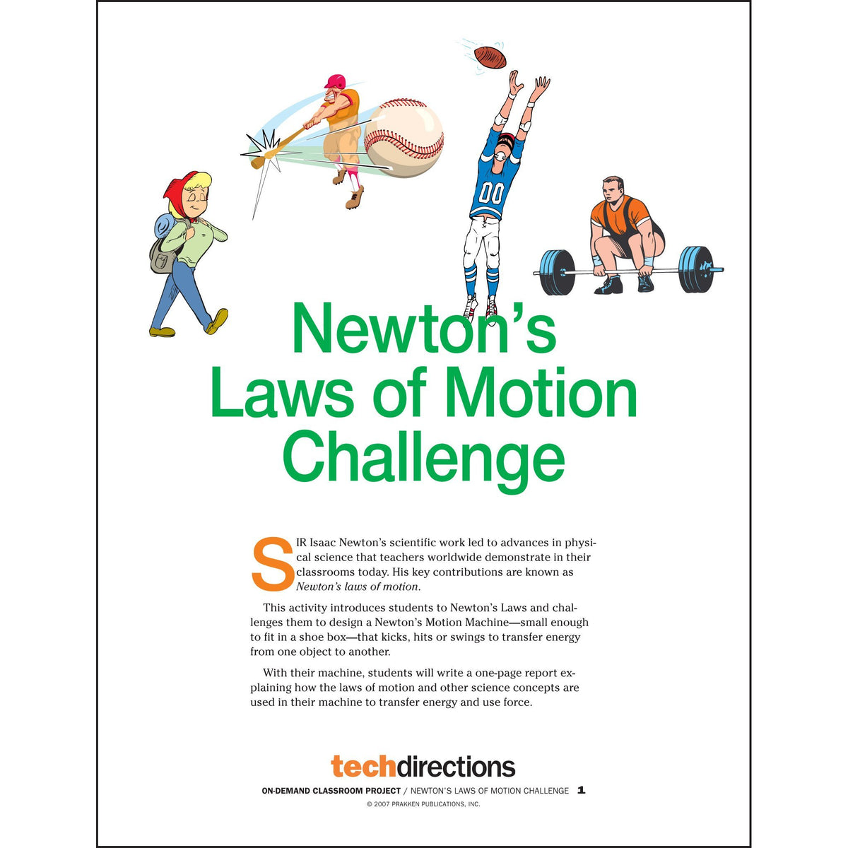 Newtons Laws Of Motion Challenge Classroom Project Pdf Tech Directions Books And Media 2589