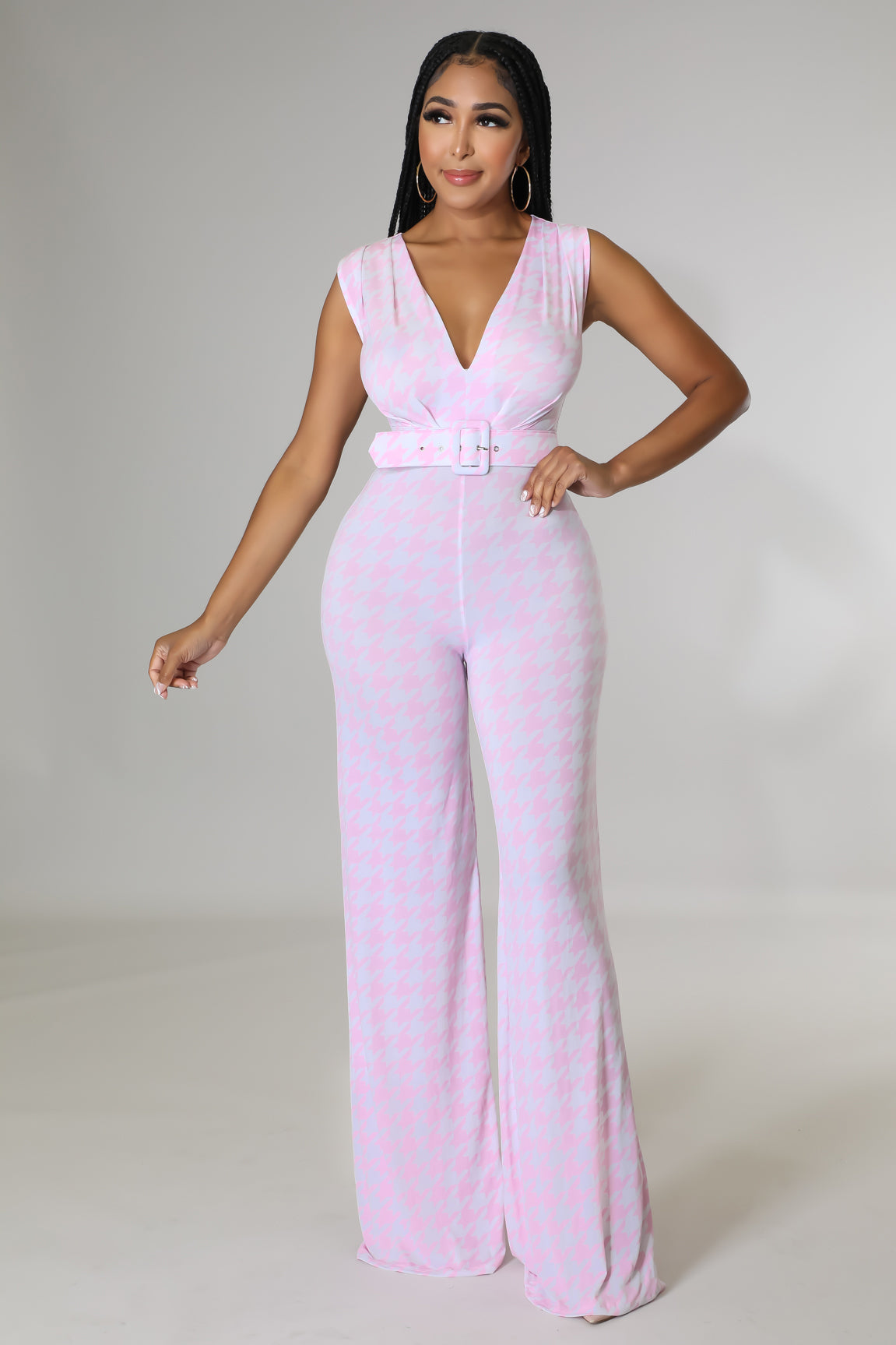 pink color jumpsuit