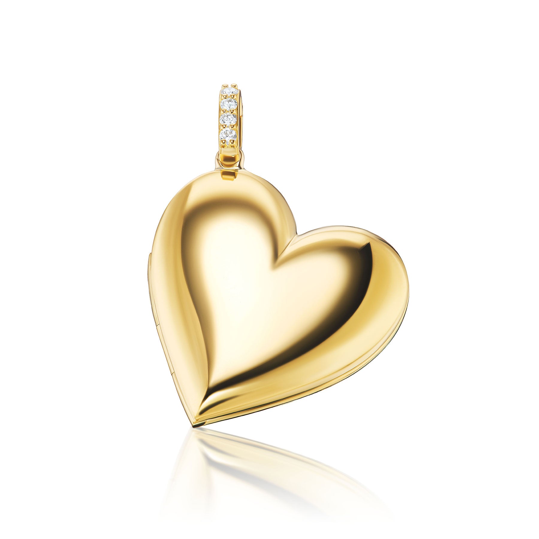 love symbol locket in gold