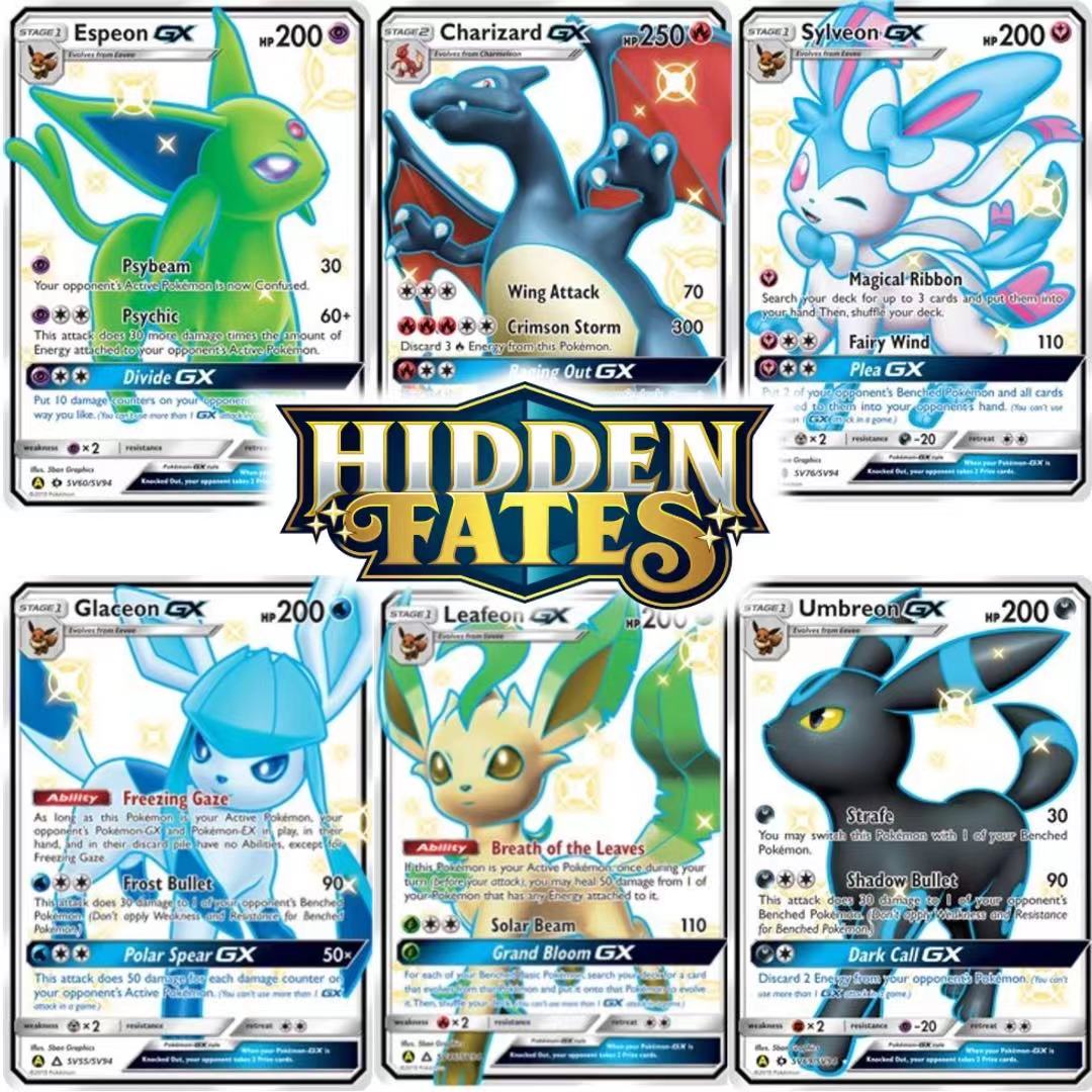 Pokemon Hidden Fates SHINY/GX bundle booster pack 