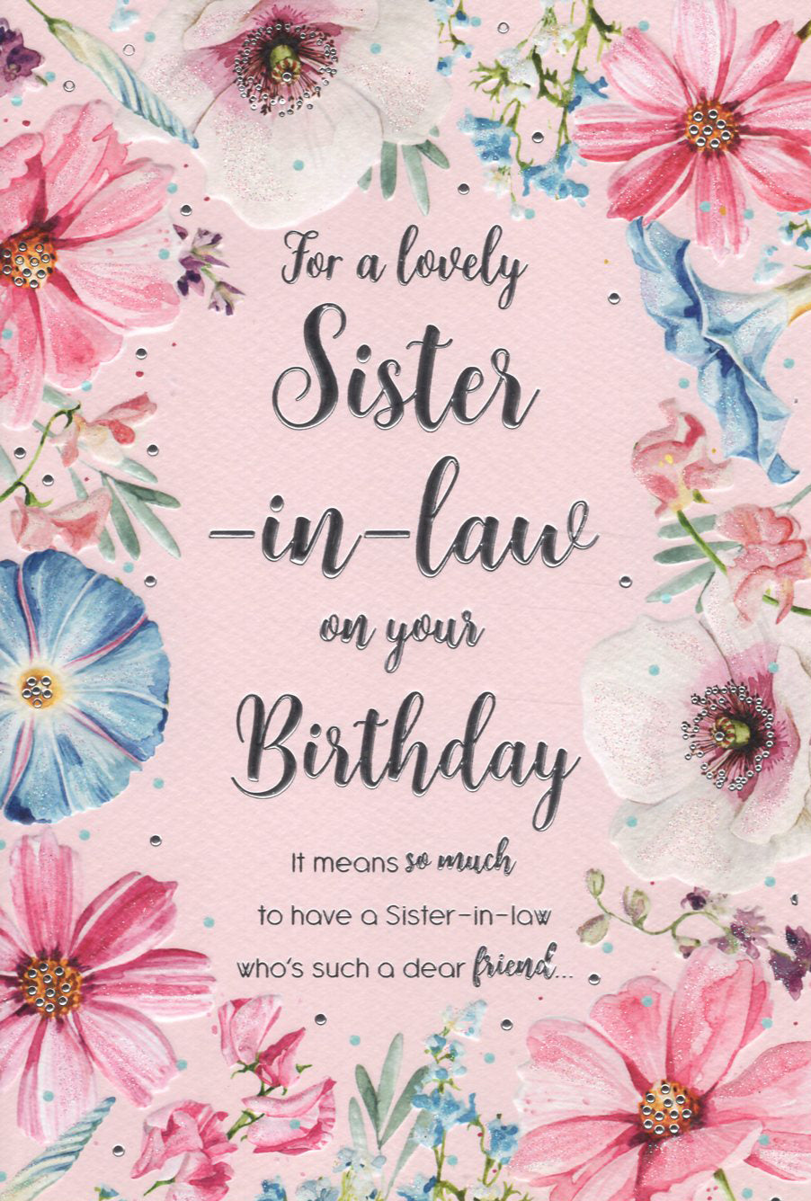 Sister in Law Birthday - Pink Flowers – Willowsbrook