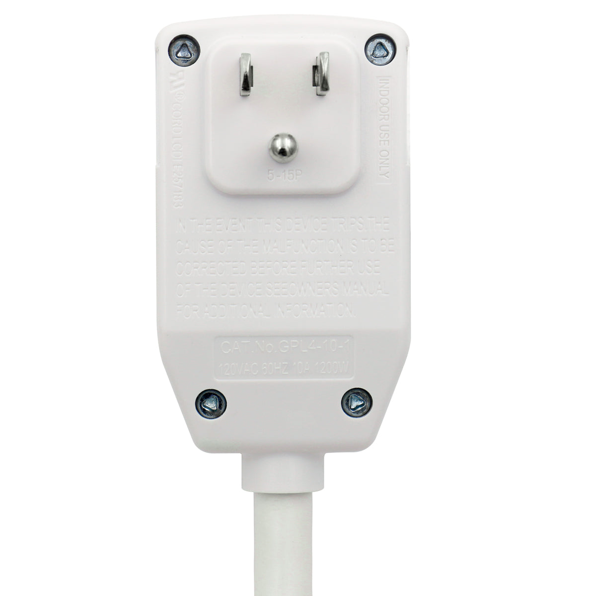 Details about   LCDI Power Cord Plug For Air Condition 120 VAC 10 Amp 1200W 60Hz UL Listed White